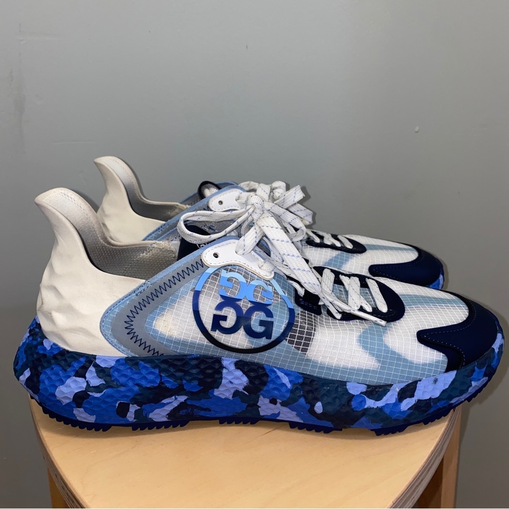 G/Fore MG4X2 Ripstop Camo Golf Cross Trainer Shoes Blue Baja Size 9 Men’s